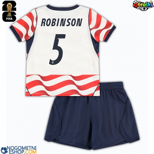 Otroški Nogometni dresi Združene države Antonee Robinson #5 Domači SP 2026 Kratek Rokav (+ Kratke hlače)